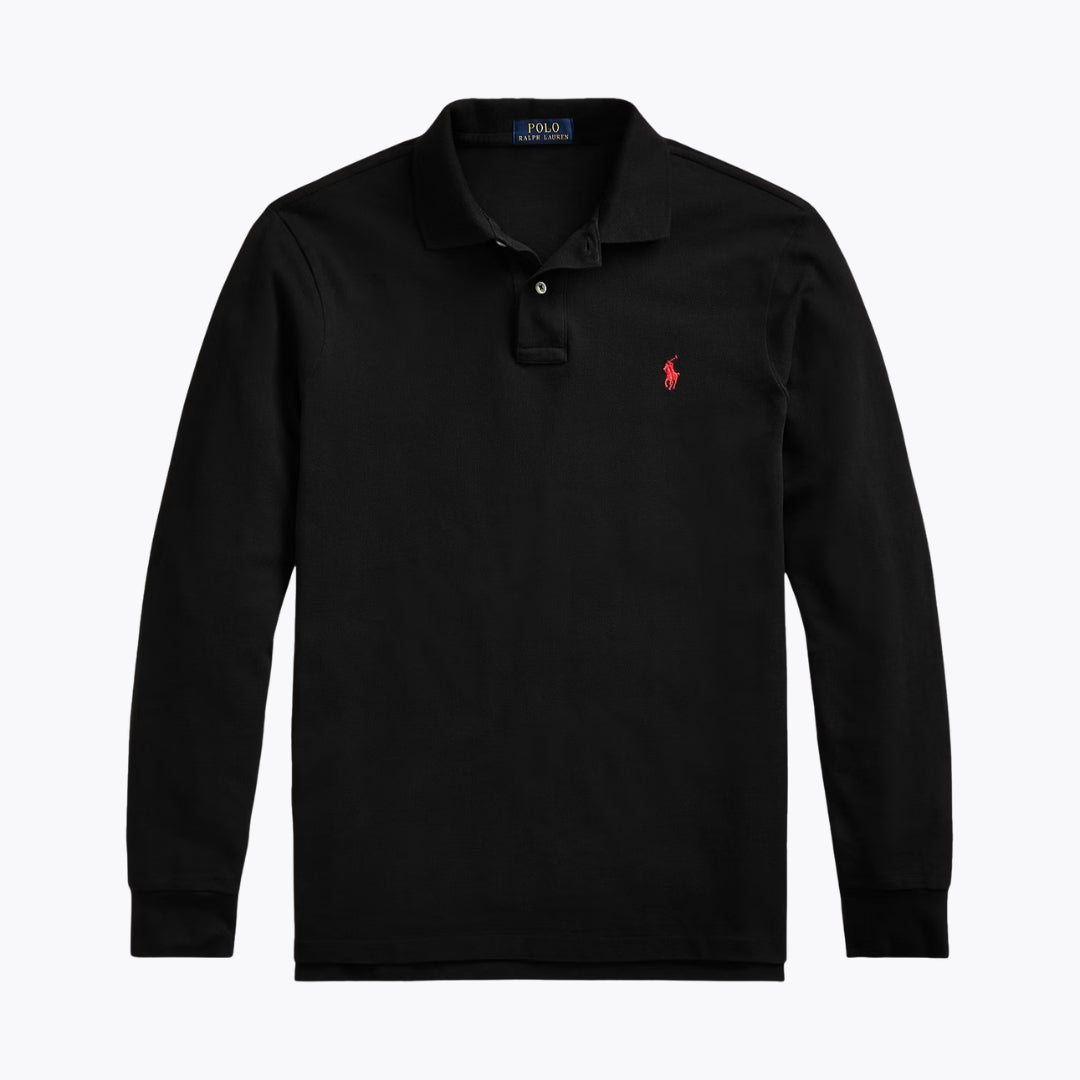 RL Mesh Long-Sleeve Polo Shirt