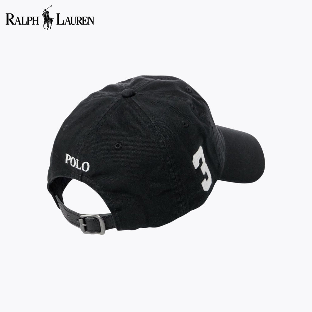 RL Big Pony Chino Ball Cap Black RL Big Pony Chino Ball Cap