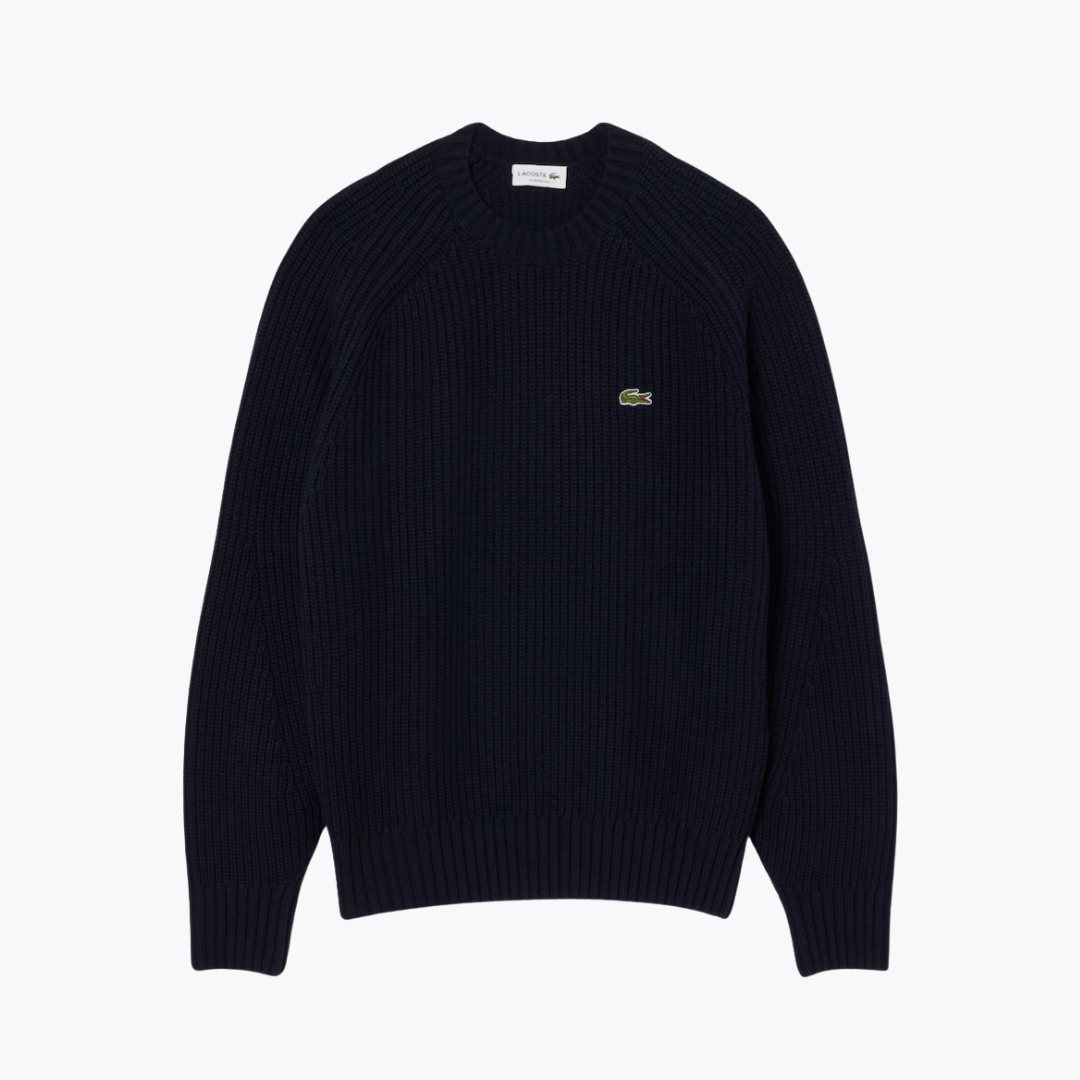 LC Thick Carded Wool Crew Neck Sweater