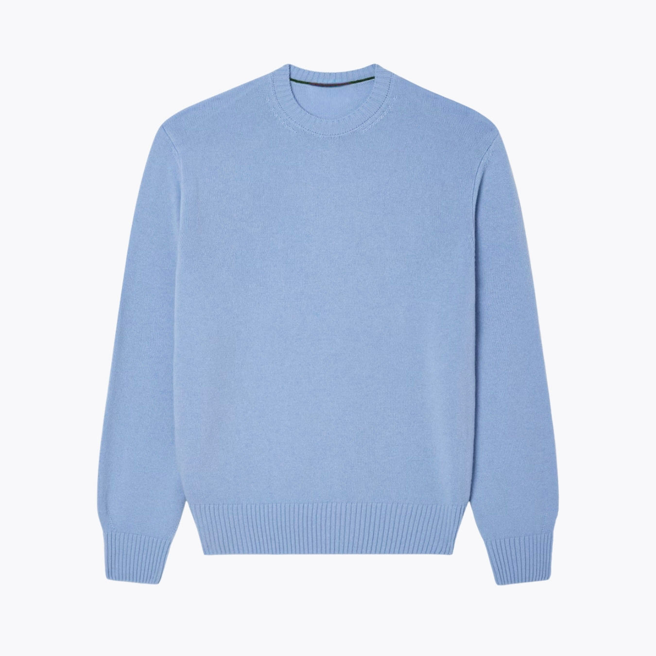 Carded Wool Crew Neck Sweater