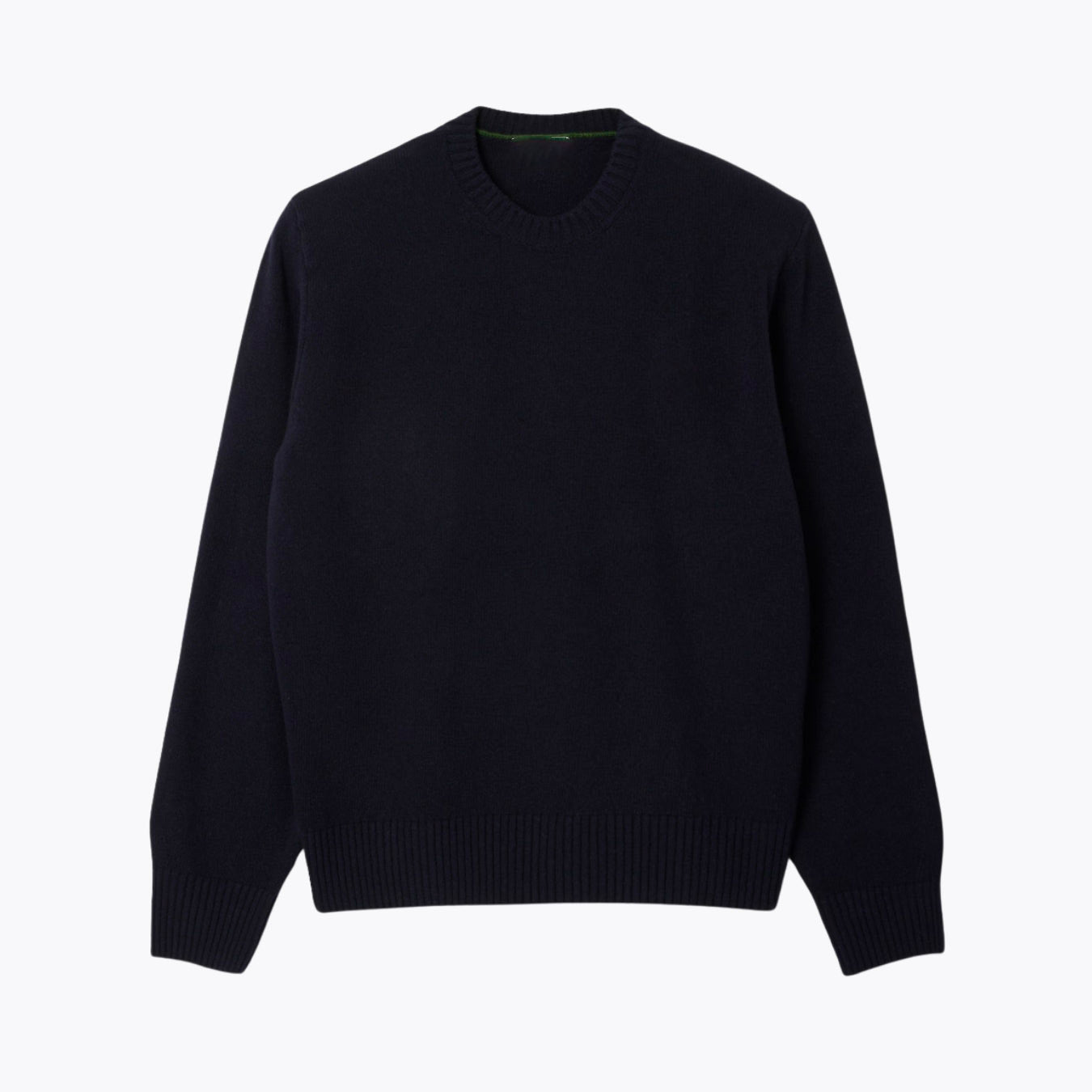 Carded Wool Crew Neck Sweater