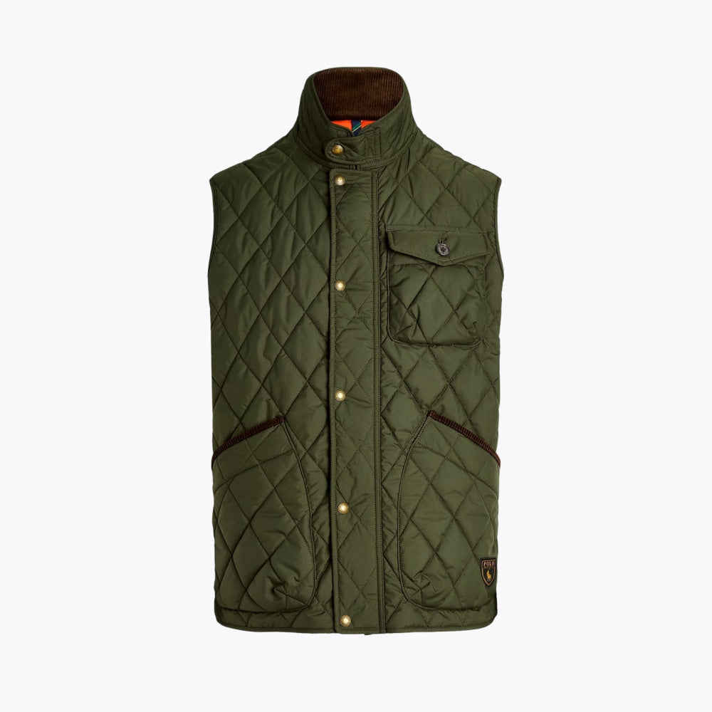 RL Beaton Quilted Utility Gilet Olive Green / S RL Beaton Quilted Utility Gilet