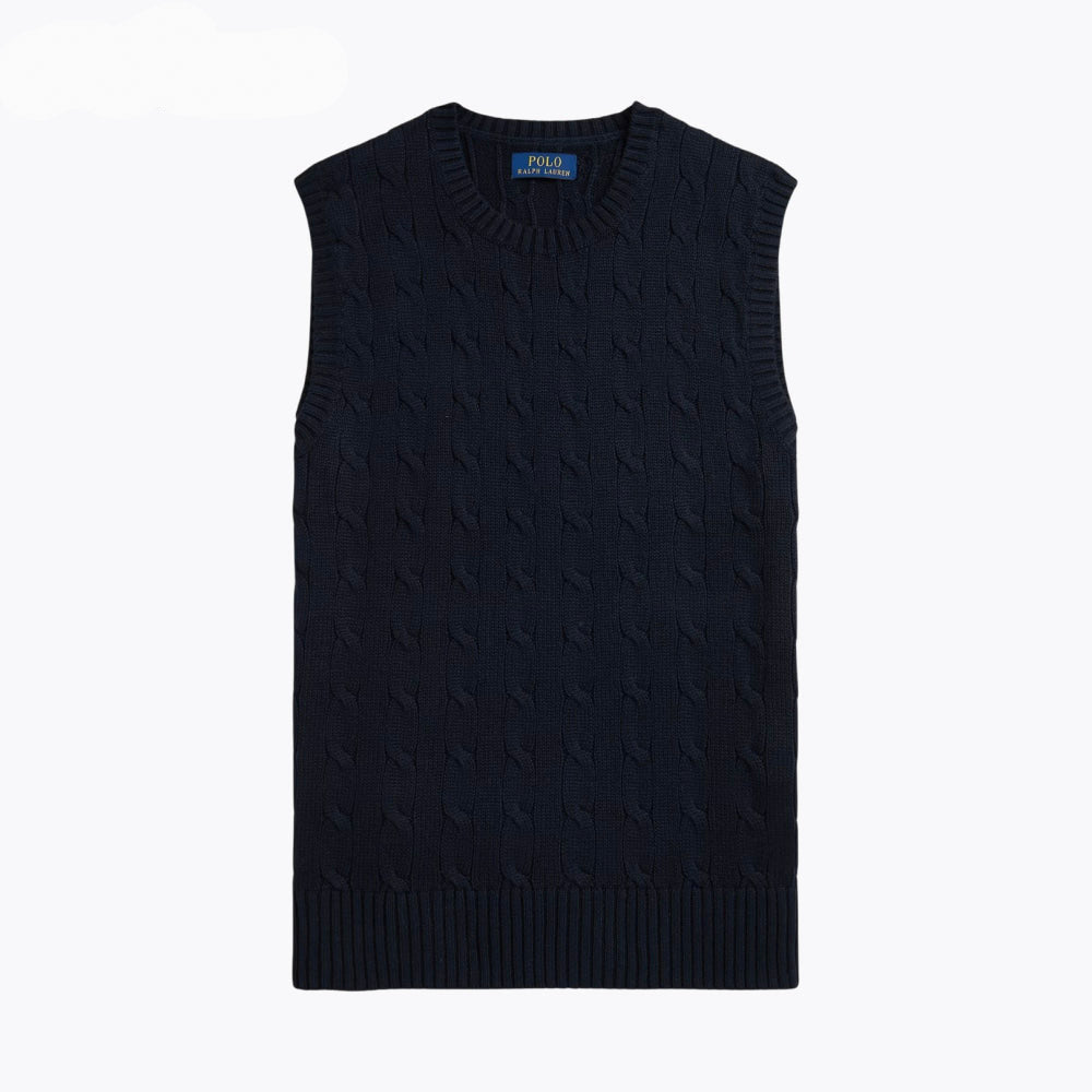 Cable-Knit Cotton Sweater Vest