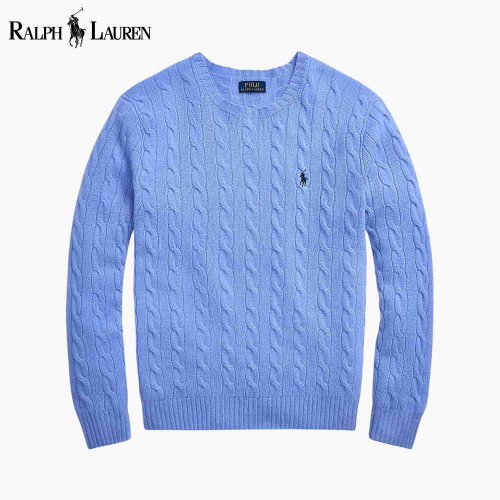 RL Cable-Knit Wool-Cashmere Jumper Blue / S RL Cable-Knit Wool-Cashmere Jumper
