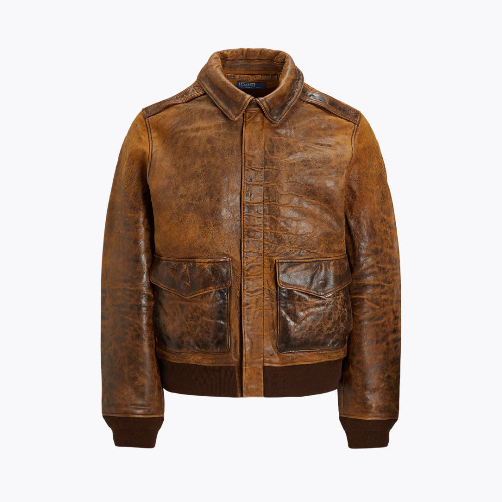 RL Leather Flight Jacket Hunter Brown / S RL Leather Flight Jacket