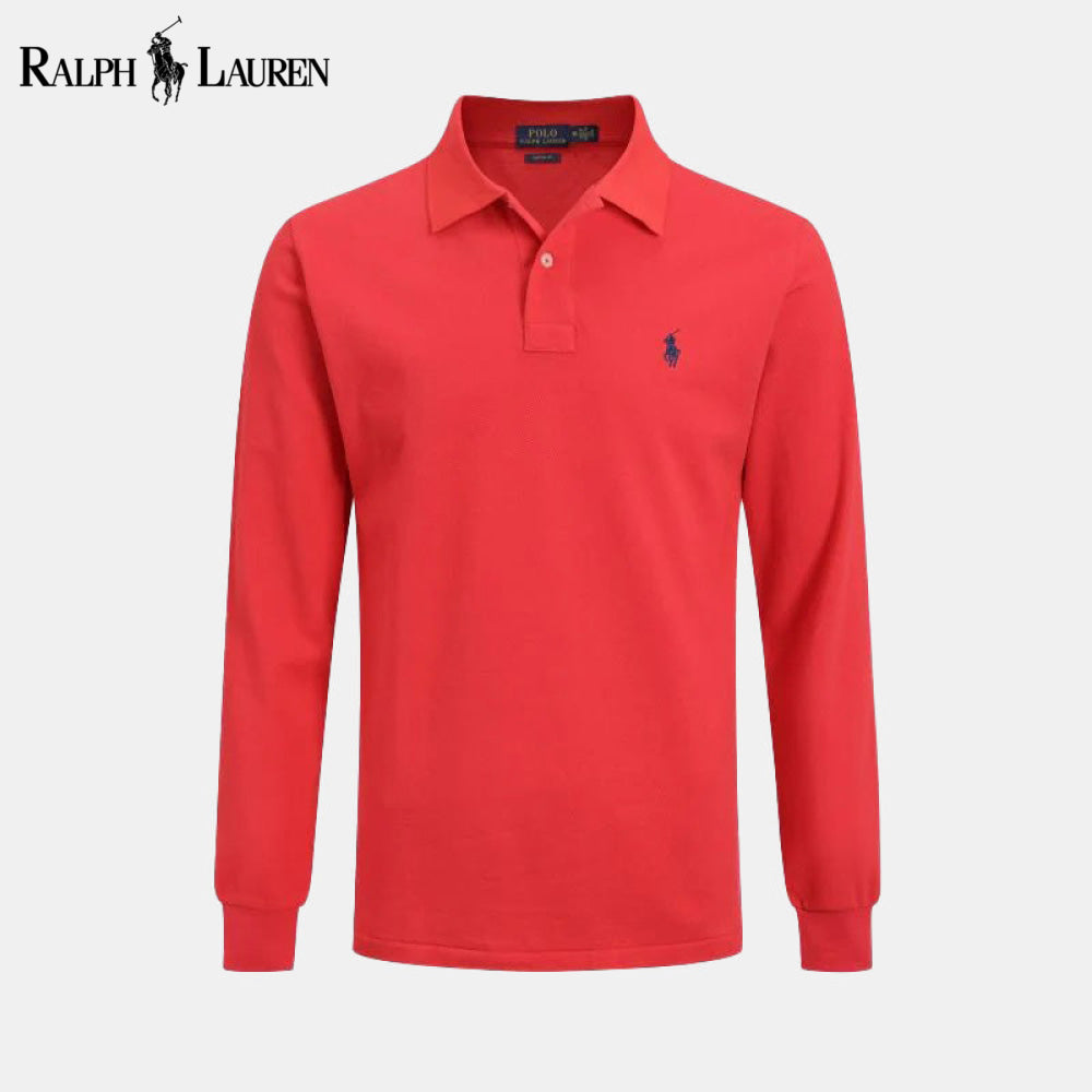 RL Long Slim Fit Dress Shirt Red / S RL Long Slim Fit Dress Shirt